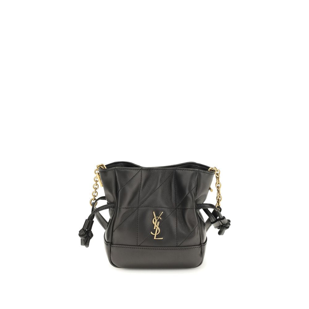 Saint Laurent Black Lambskin Shoulder Bag