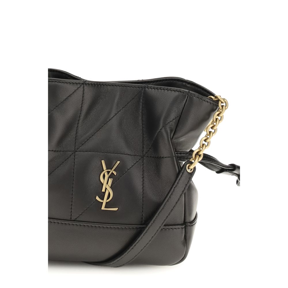 Saint Laurent Black Lambskin Shoulder Bag