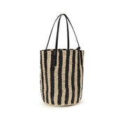 Valentino Garavani Black Raffia Bucket Bag