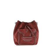 Pierre Hardy Bordeaux Calf Leather Suede Bucket Bag