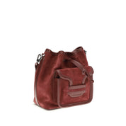 Pierre Hardy Bordeaux Calf Leather Suede Bucket Bag