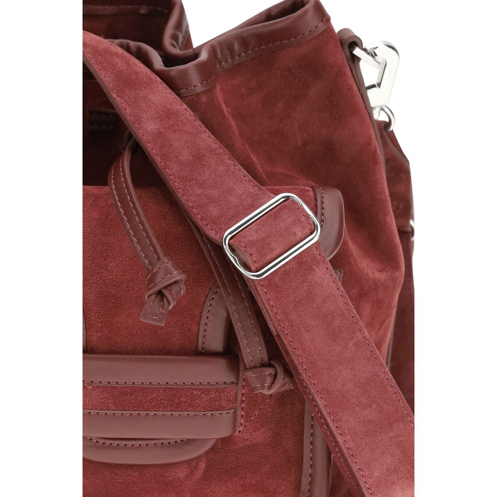 Pierre Hardy Bordeaux Calf Leather Suede Bucket Bag