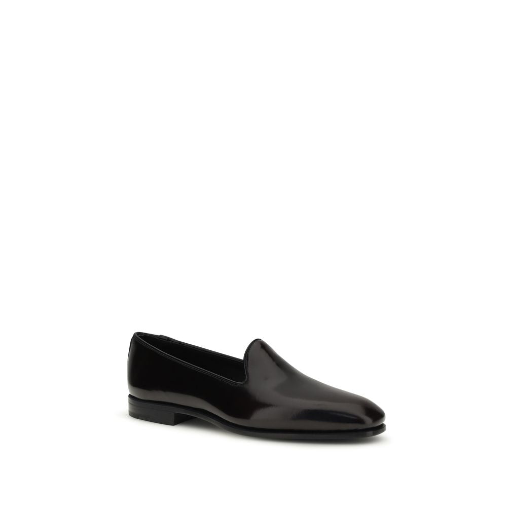 Church's Purple Calf Leather Slip-On Loafers