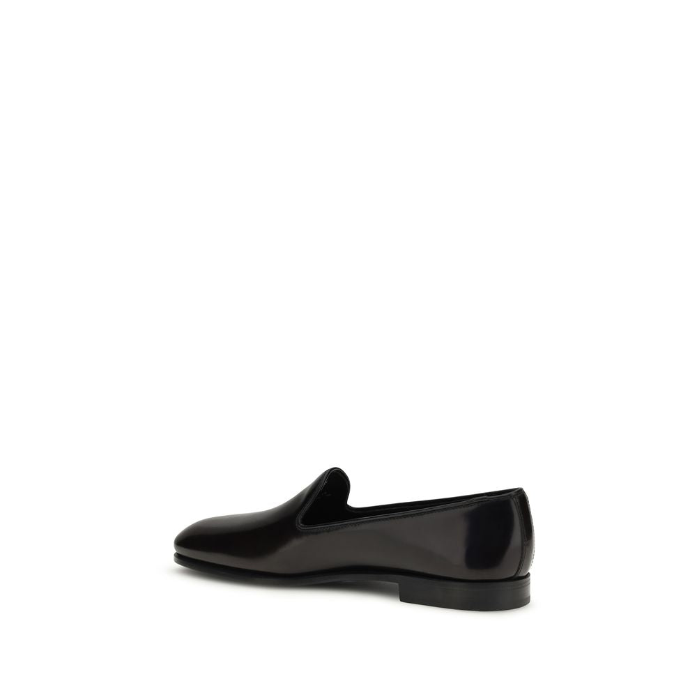 Church's Purple Calf Leather Slip-On Loafers