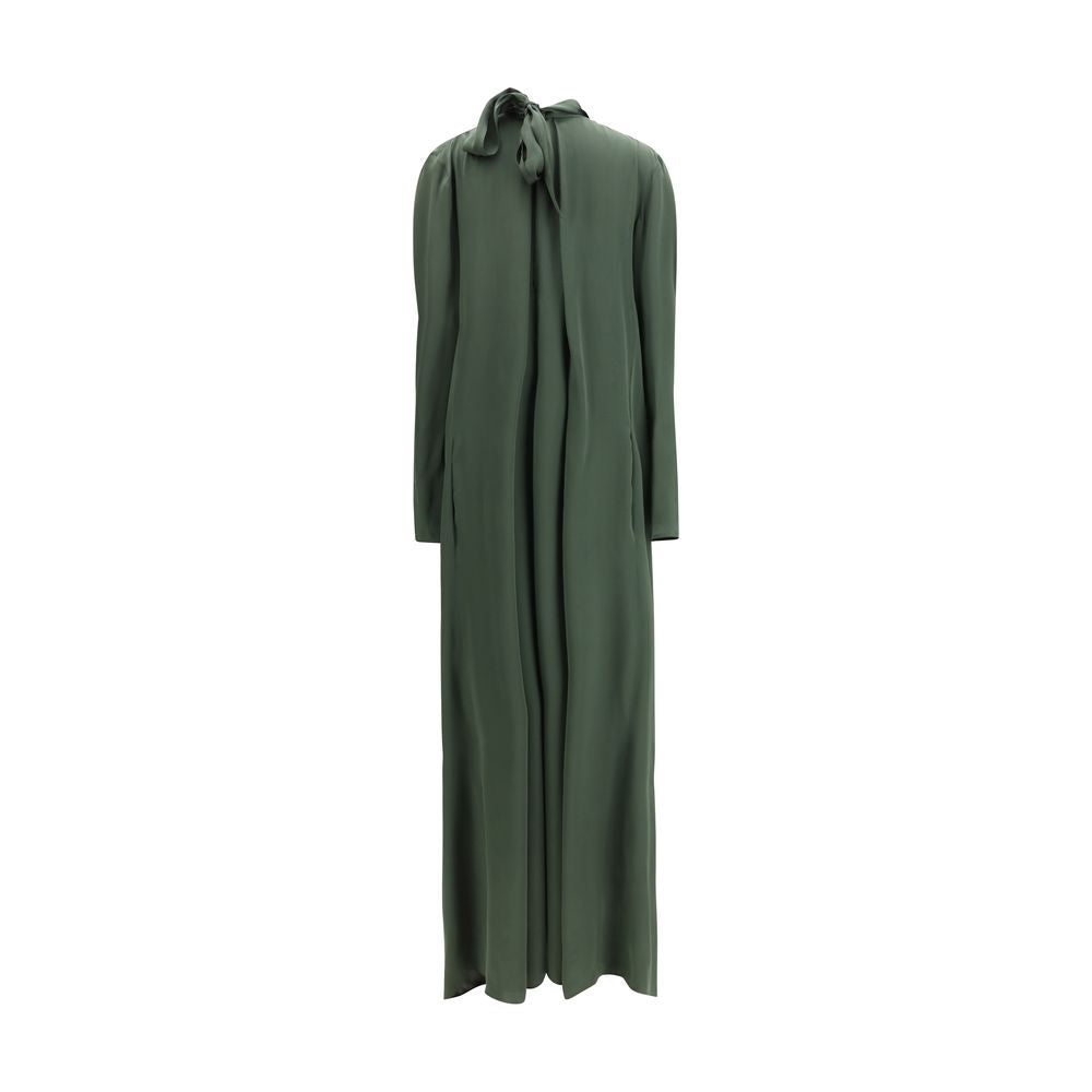 Petar Petrov Jaguar Green Silk Casual Dress