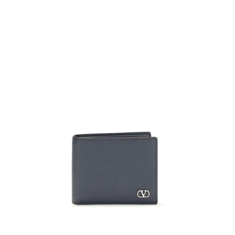 Valentino Garavani Blue Calf Leather Wallet