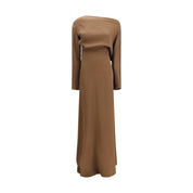 Petar Petrov Brown Silk Casual Dress
