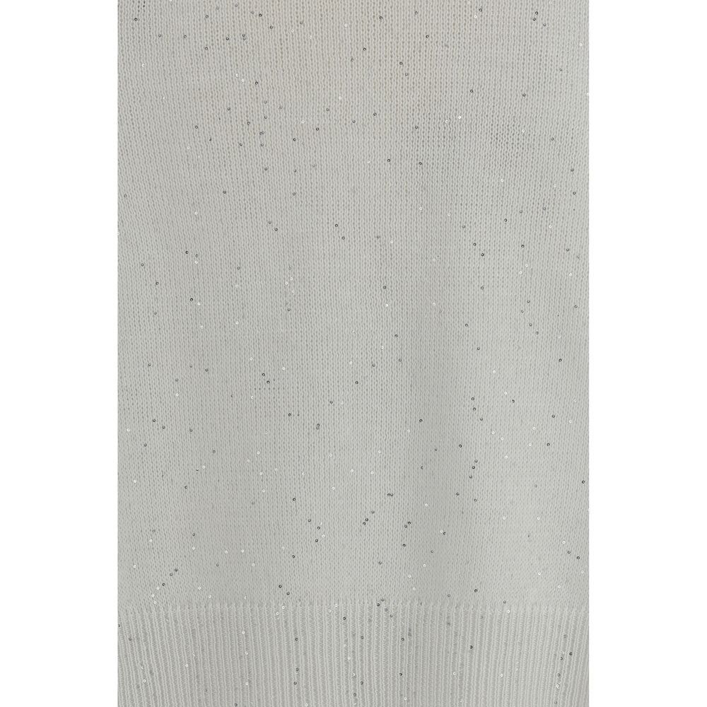 Brunello Cucinelli White Cotton Sweatshirt