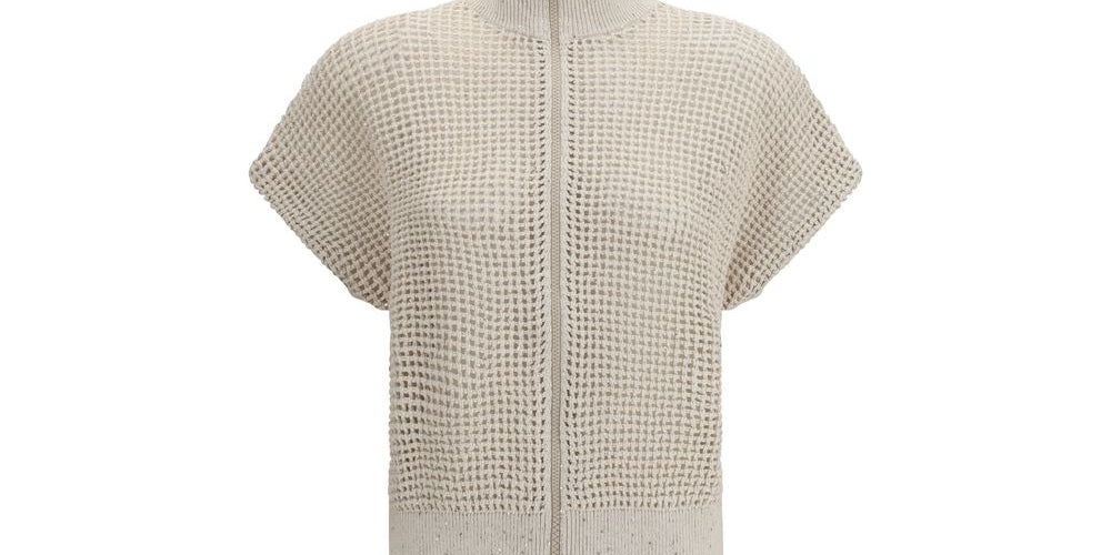 Brunello Cucinelli Beige Cotton Cardigan