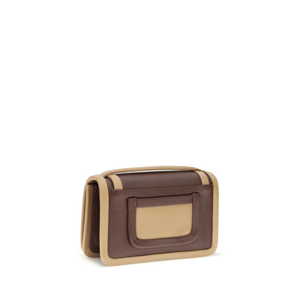 Pierre Hardy Brown Calf Leather Shoulder Bag