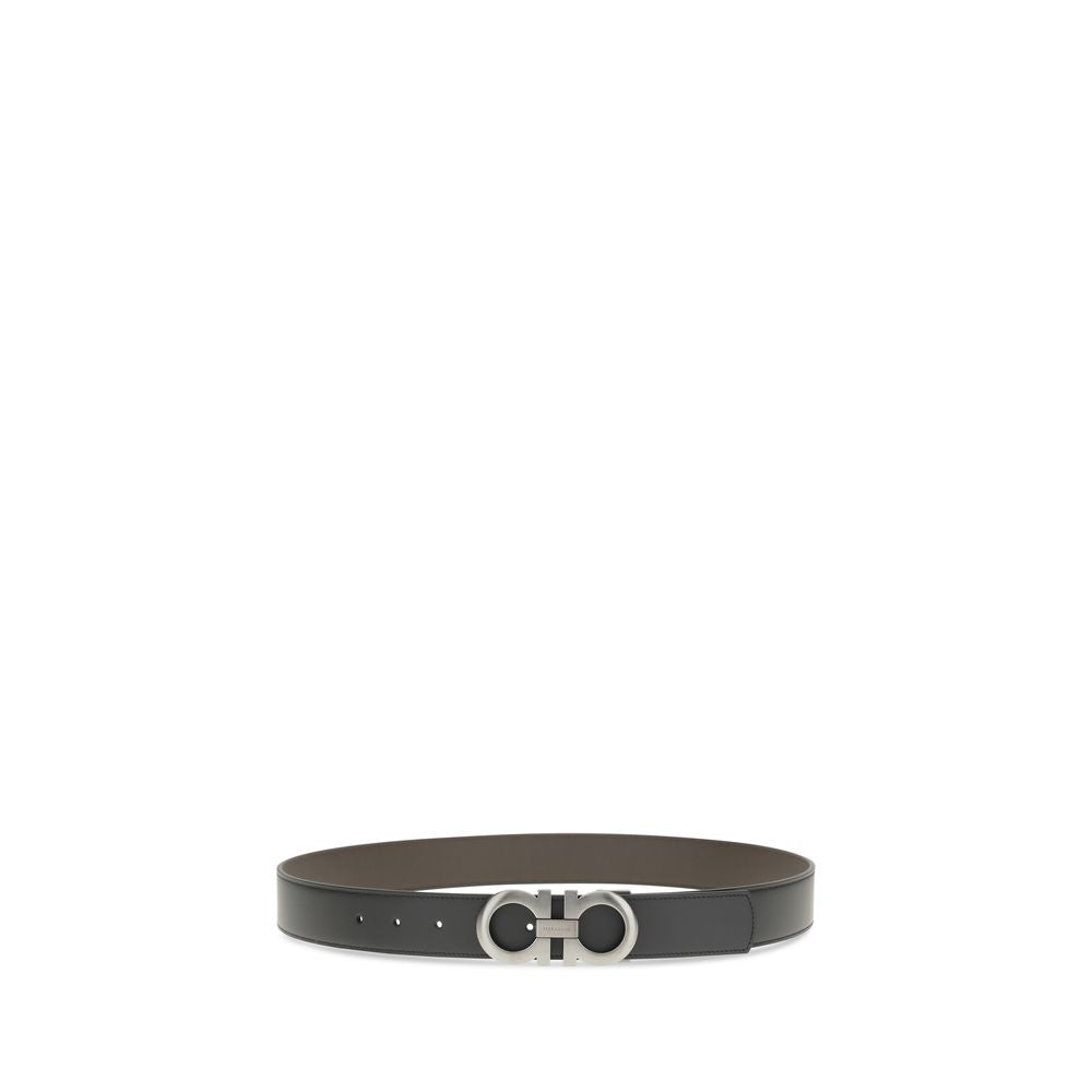 Ferragamo Black Leather Regular Belt