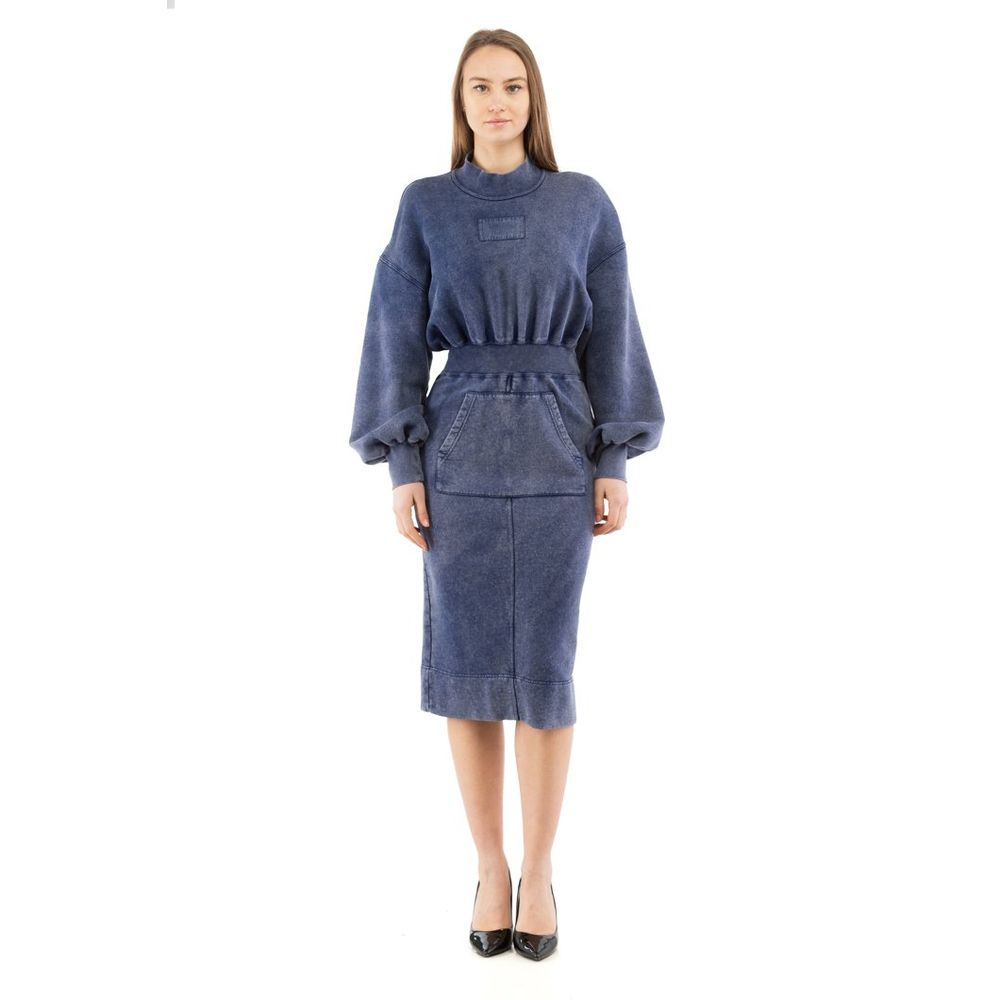 Moschino Multi Blue Cotton Casual Dress