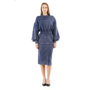 Moschino Multi Blue Cotton Casual Dress