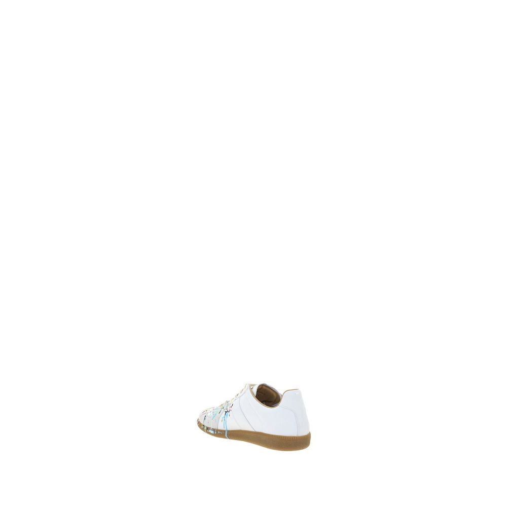 Maison Margiela White Calf Leather Low Top Sneakers