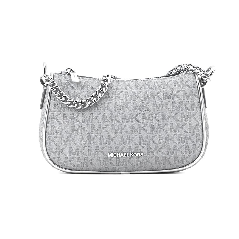 Michael Kors Grey Canvas Shoulder Bag