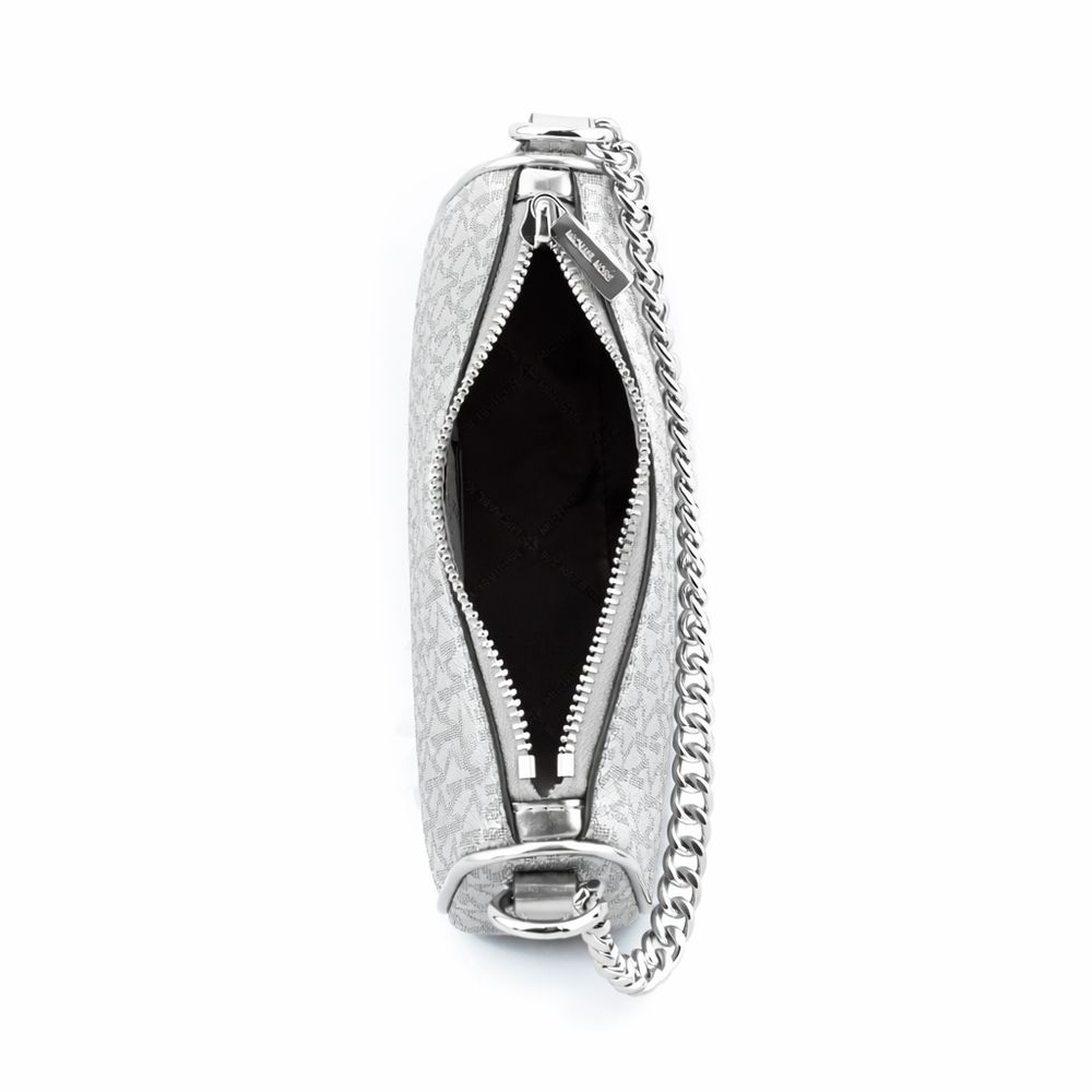 Michael Kors Grey Canvas Shoulder Bag