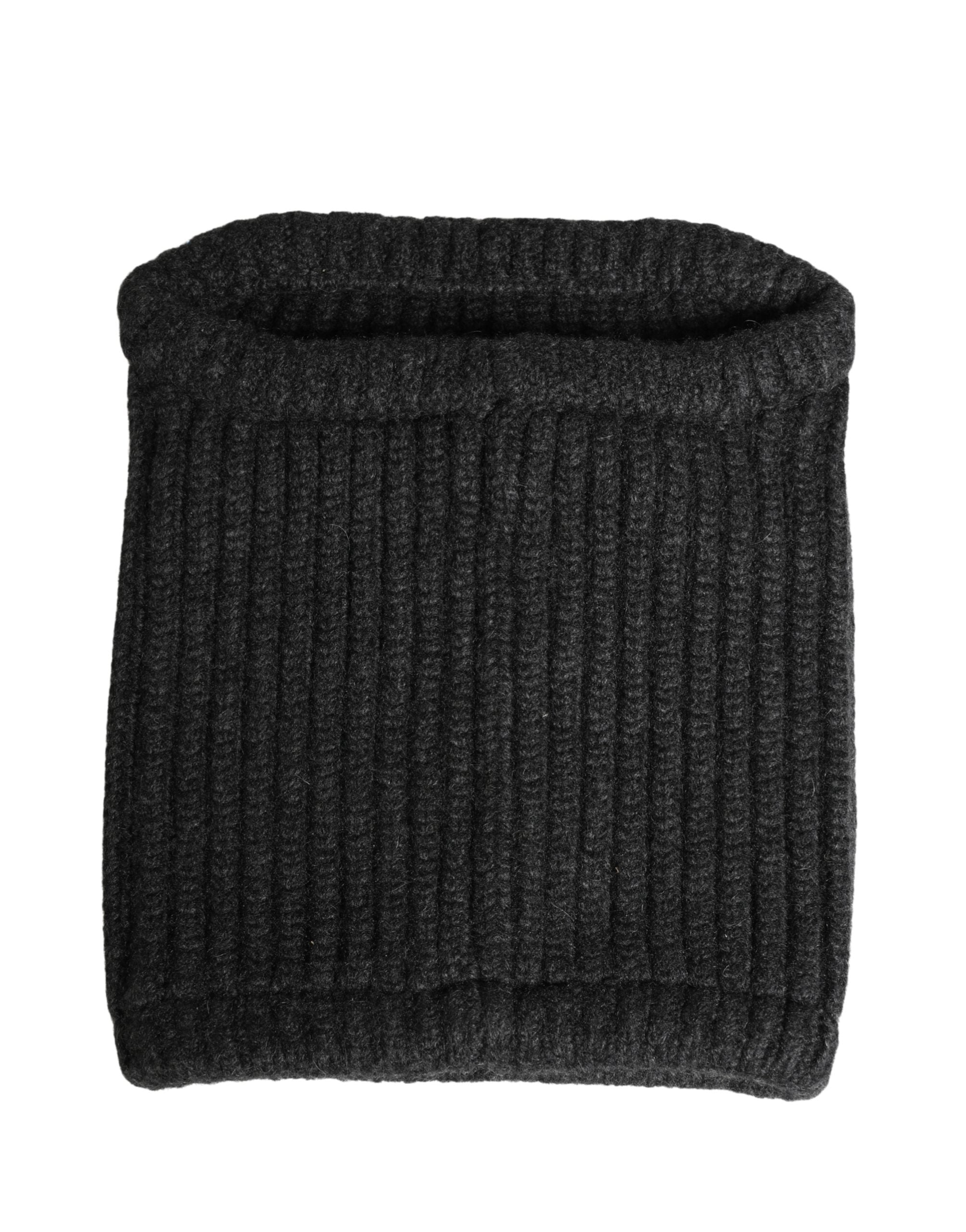 Dolce &amp; Gabbana Black Cashmere Neck Warmer Hat