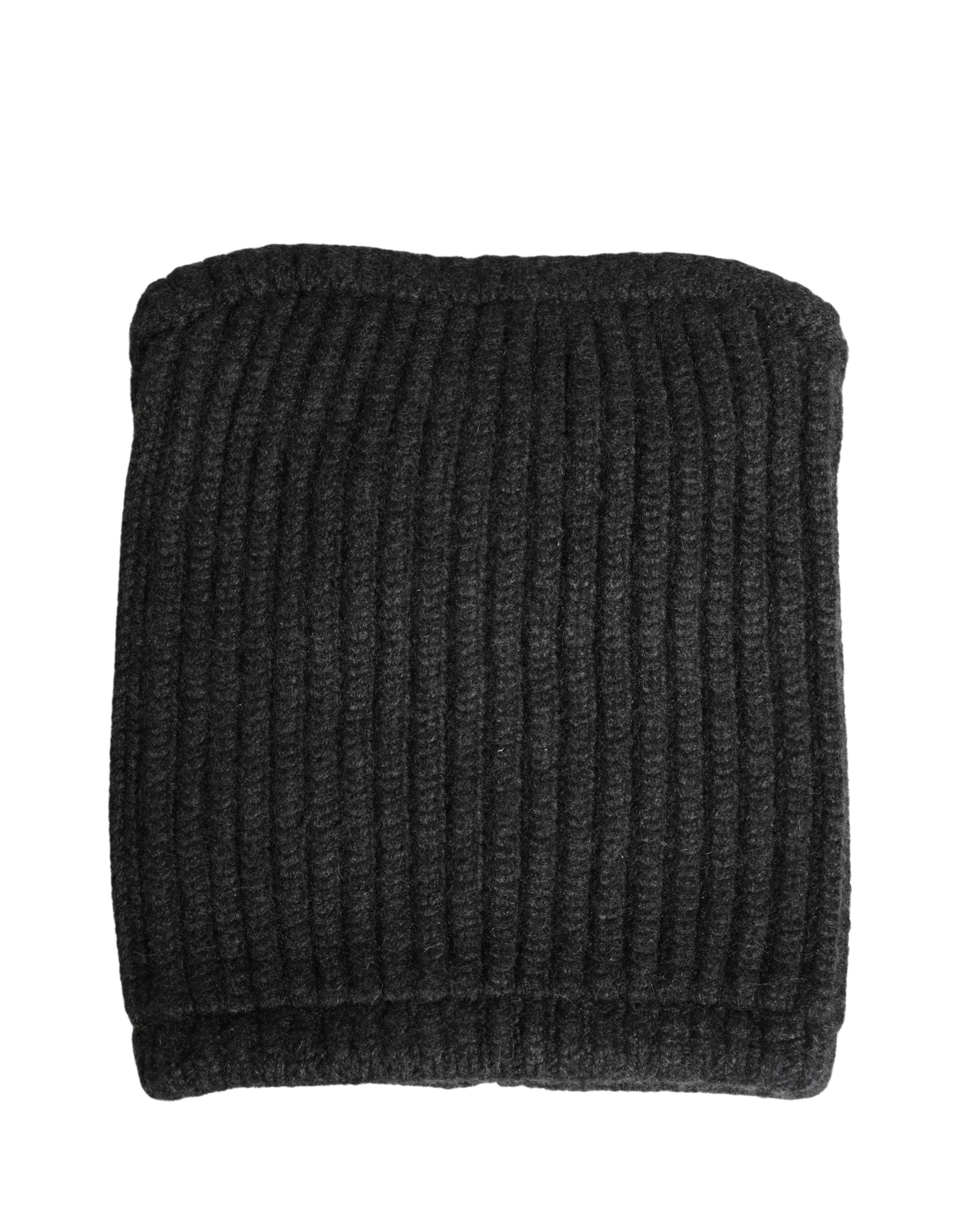 Dolce & Gabbana Black Cashmere Neck Warmer Hat