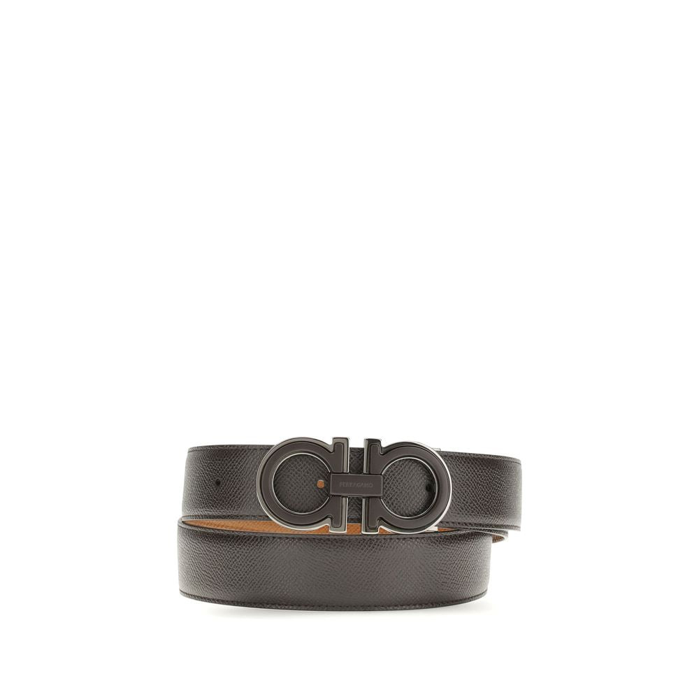 Ferragamo Brown Calf Leather Regular Belt