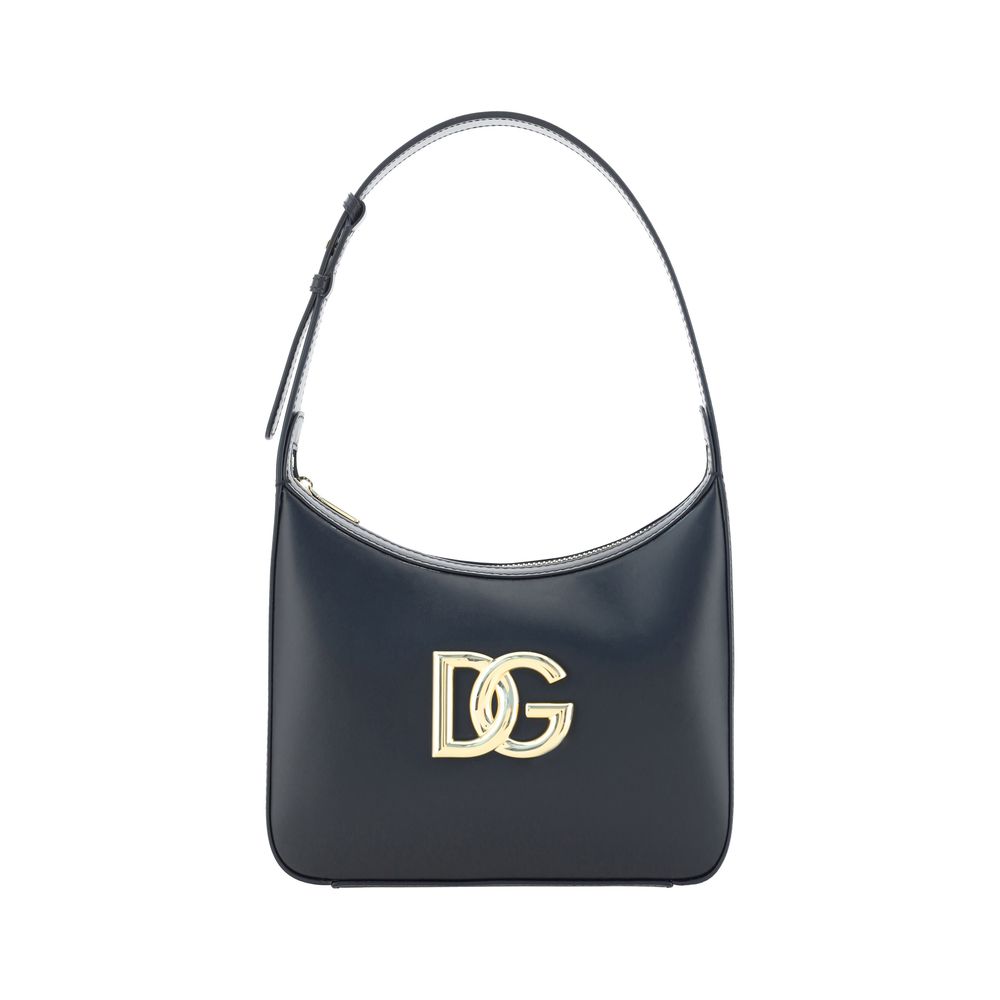 Dolce & Gabbana Black Calf Leather Shoulder Bag