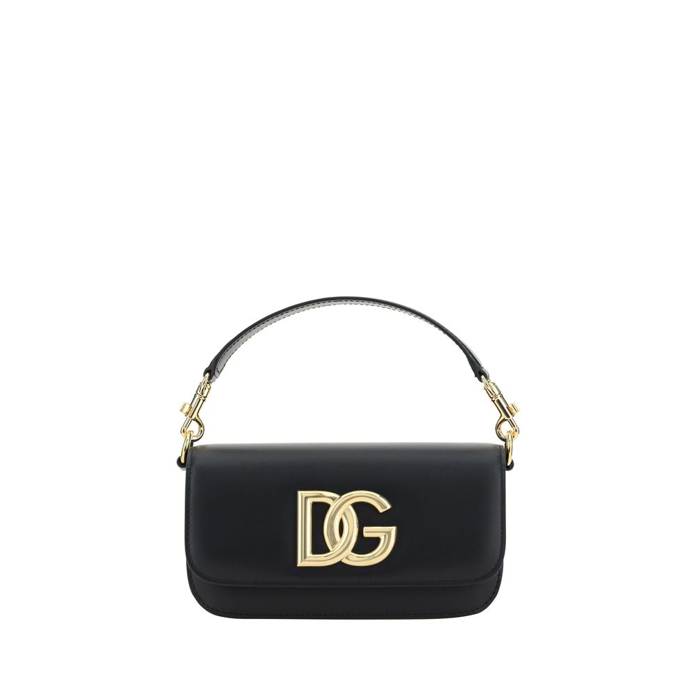 Dolce & Gabbana Black Calf Leather Shoulder Bag