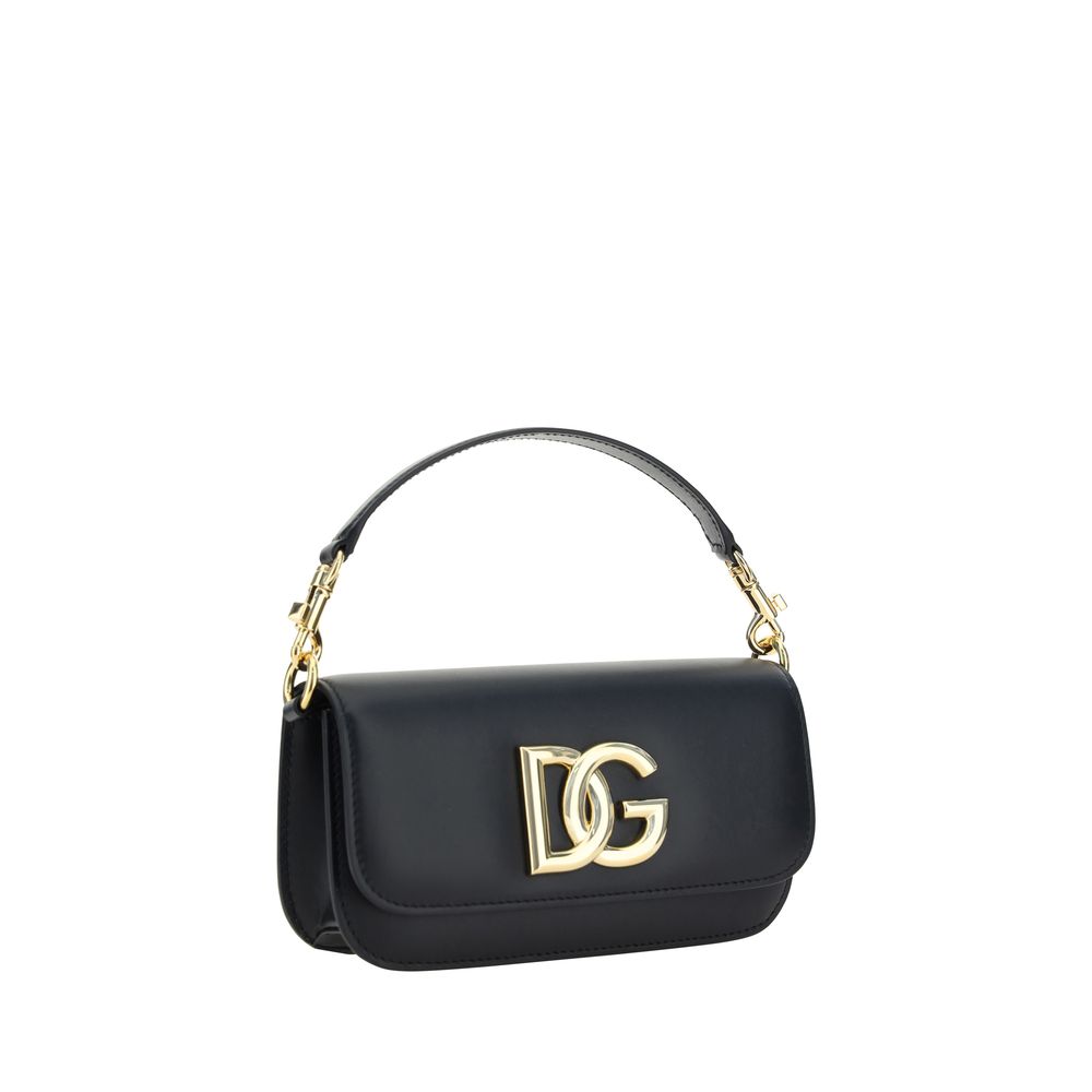 Dolce & Gabbana Black Calf Leather Shoulder Bag