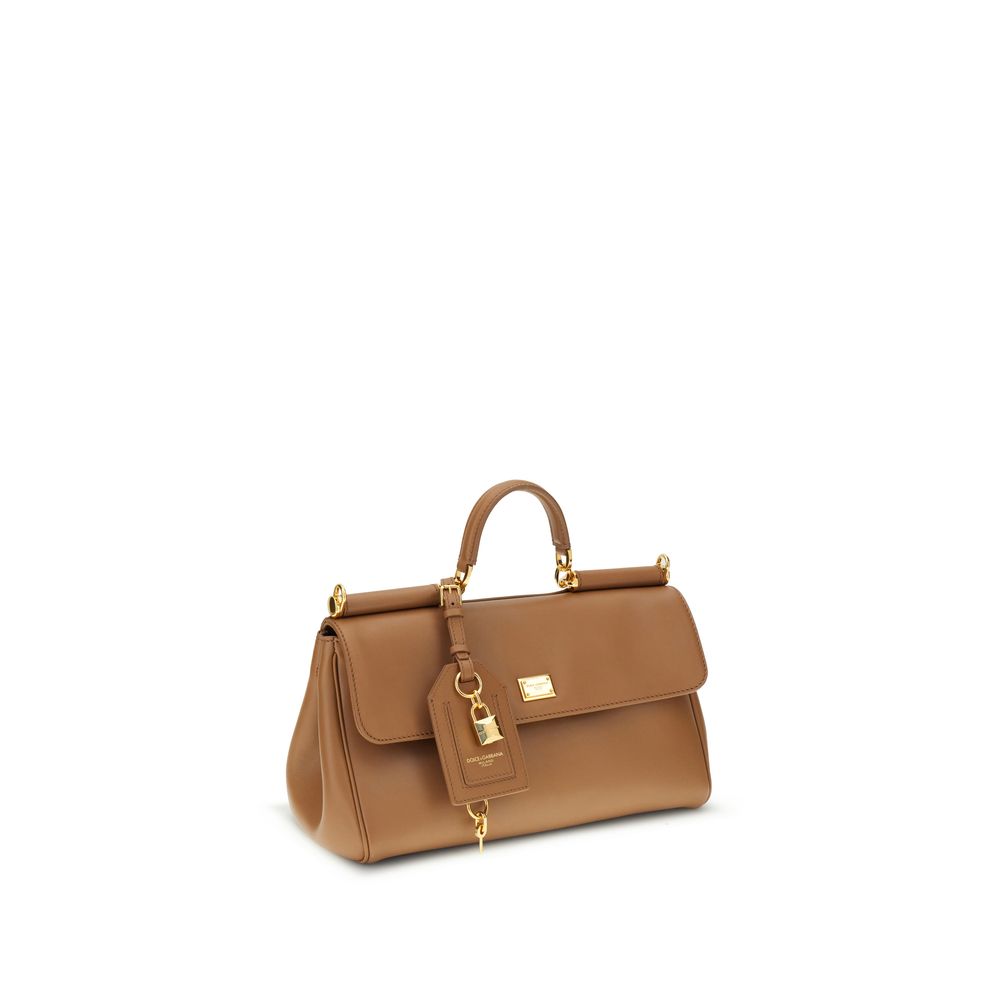 Dolce & Gabbana Beige Calf Leather Shoulder Bag