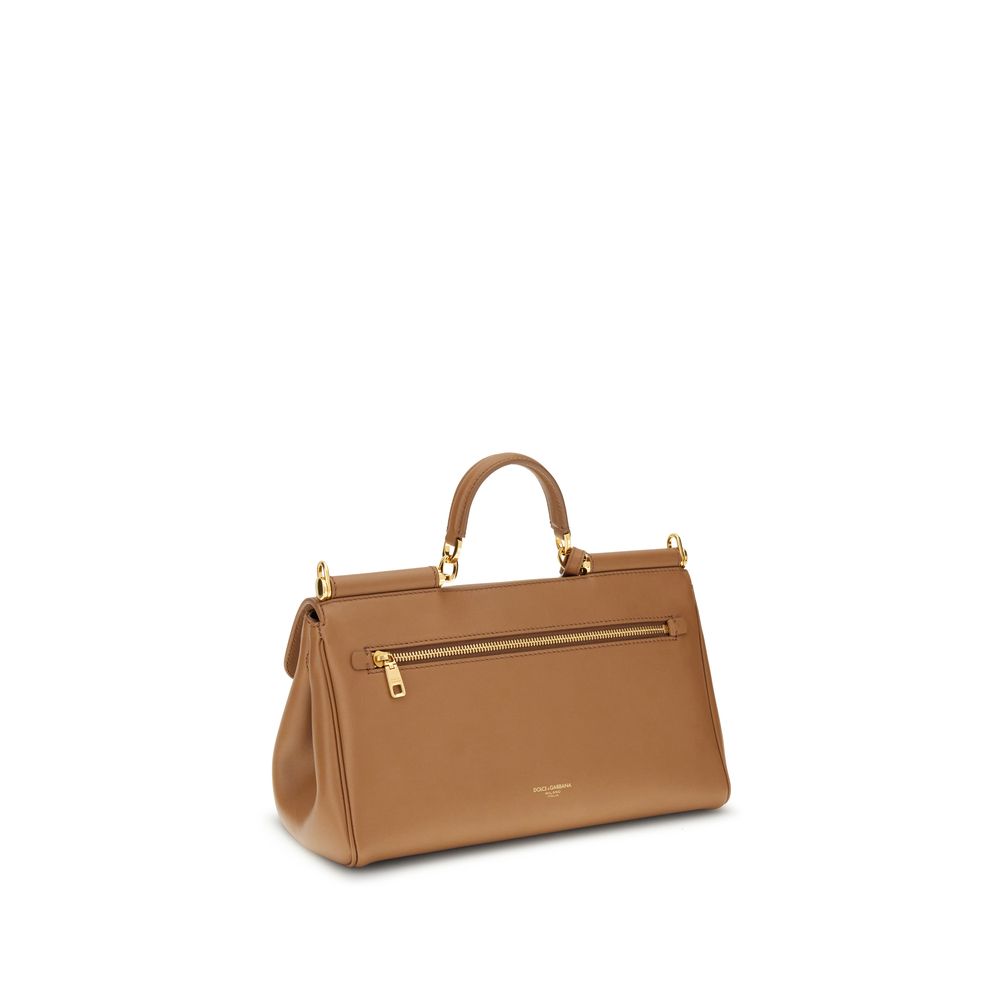 Dolce & Gabbana Beige Calf Leather Shoulder Bag