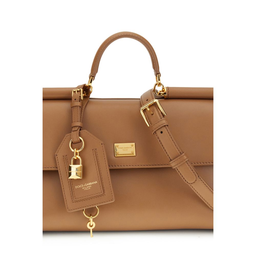 Dolce & Gabbana Beige Calf Leather Shoulder Bag