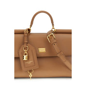 Dolce & Gabbana Beige Calf Leather Shoulder Bag