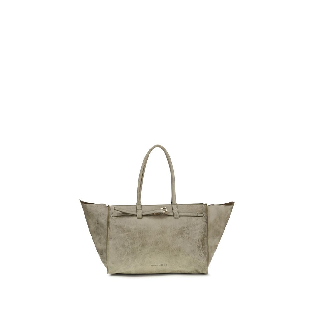 Benedetta Bruzziches Beige Calf Suede Weekend Bag