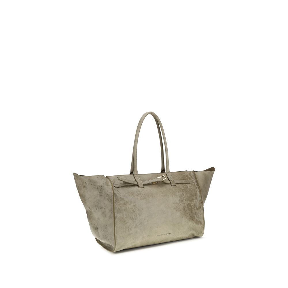 Benedetta Bruzziches Beige Calf Suede Weekend Bag