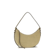 Tory Burch Beige Calf Leather Suede Shoulder Bag