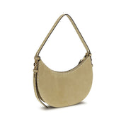 Tory Burch Beige Calf Leather Suede Shoulder Bag