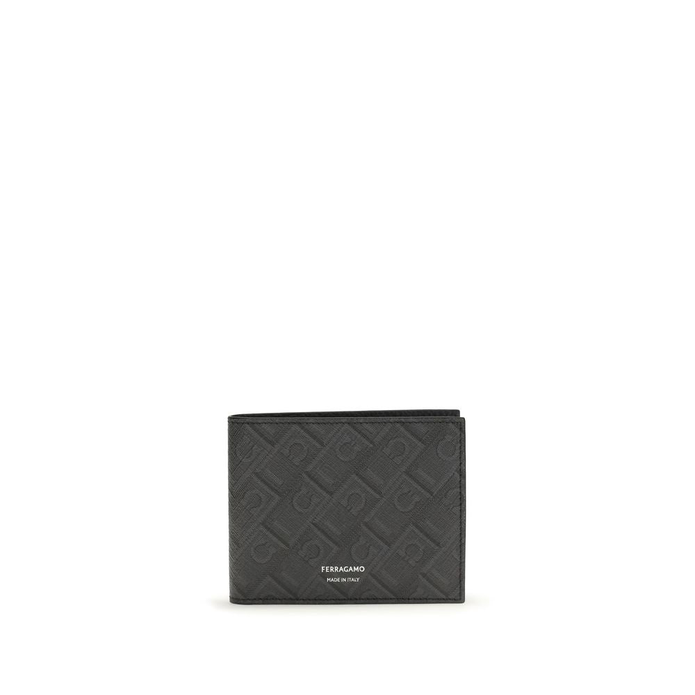 Ferragamo Black Calf Leather Wallet