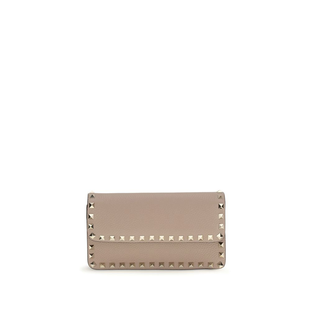 Valentino Garavani Beige Calf Leather Wallet Bag