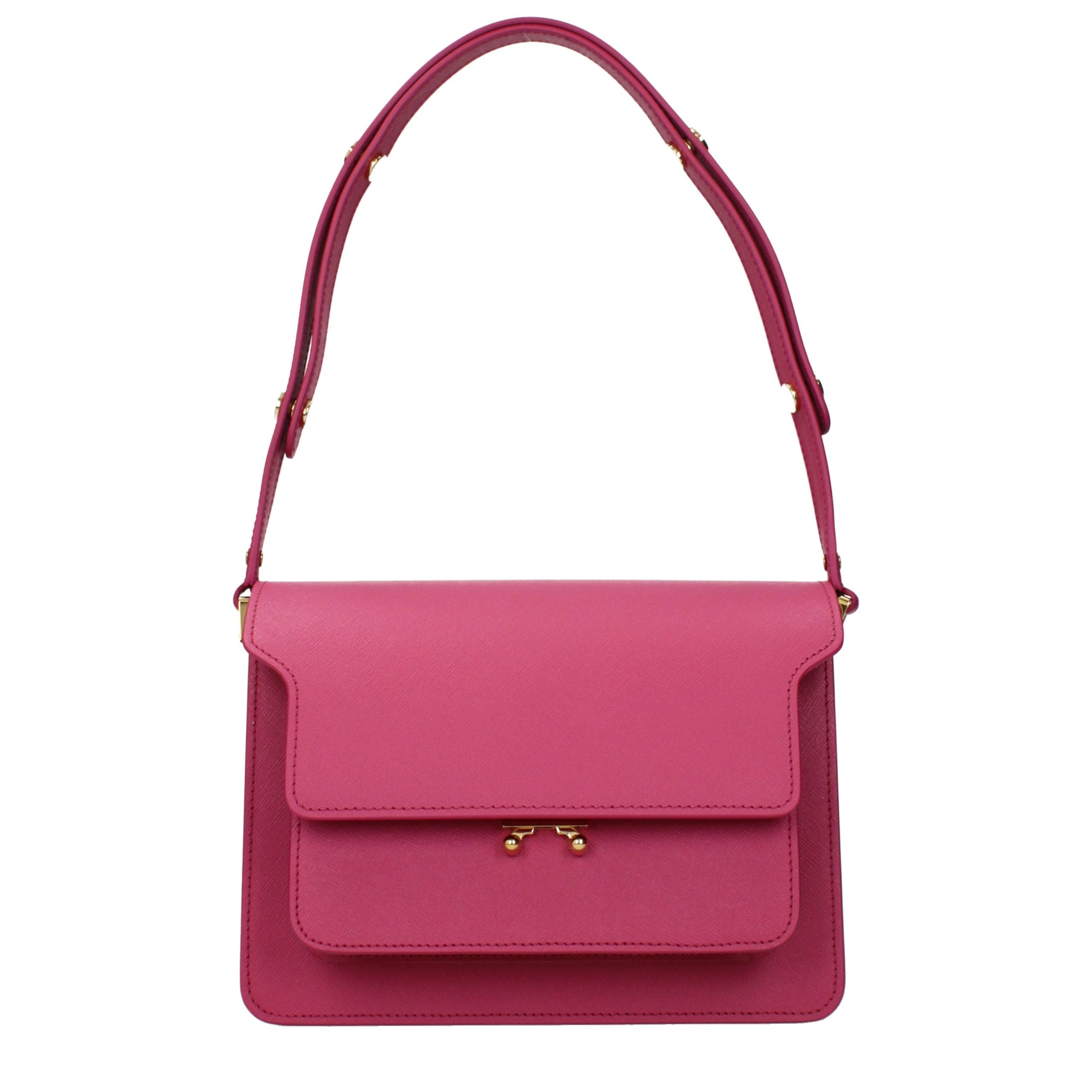 Marni Fuchsia Leather Shoulder Bag