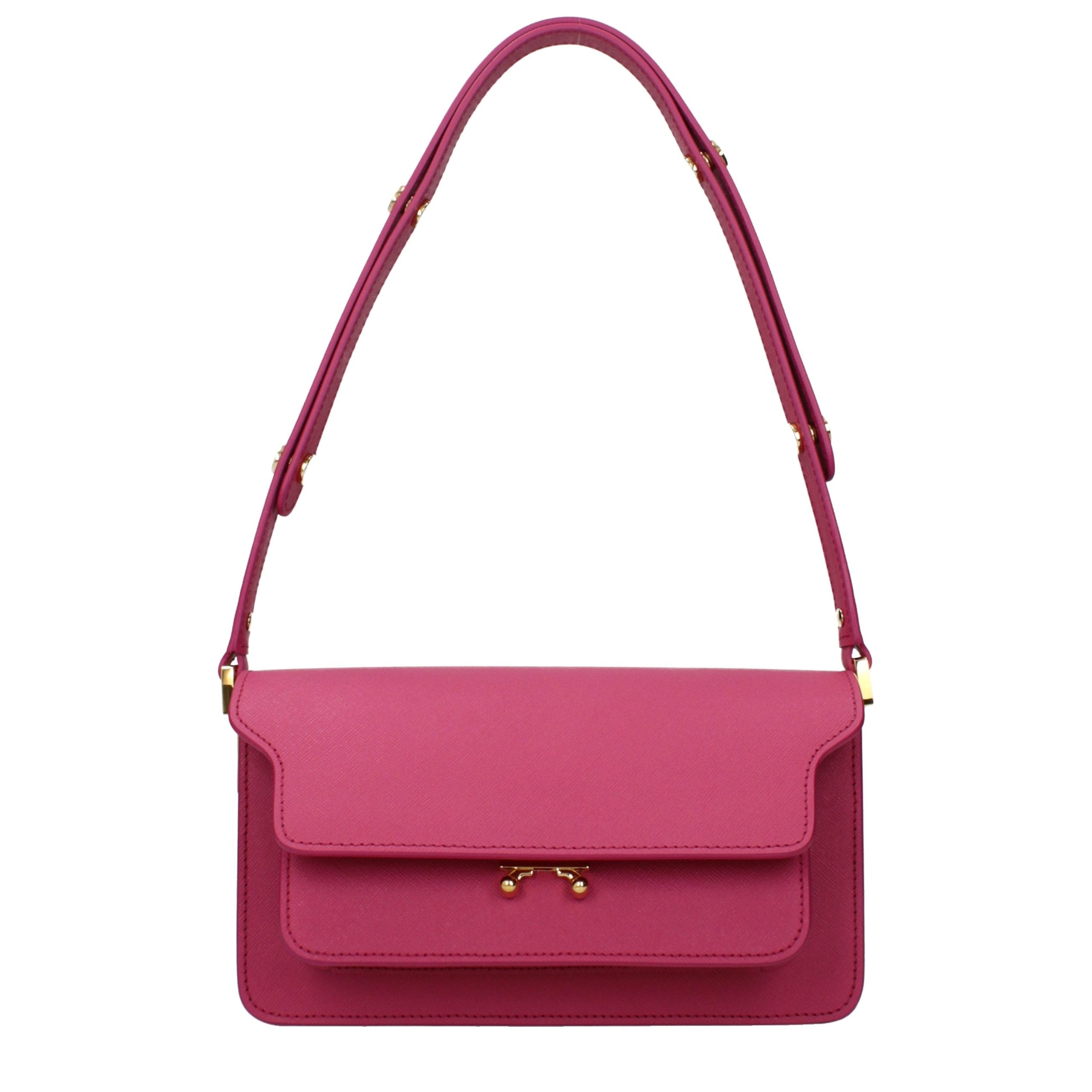 Marni Fuchsia Leather Shoulder Bag