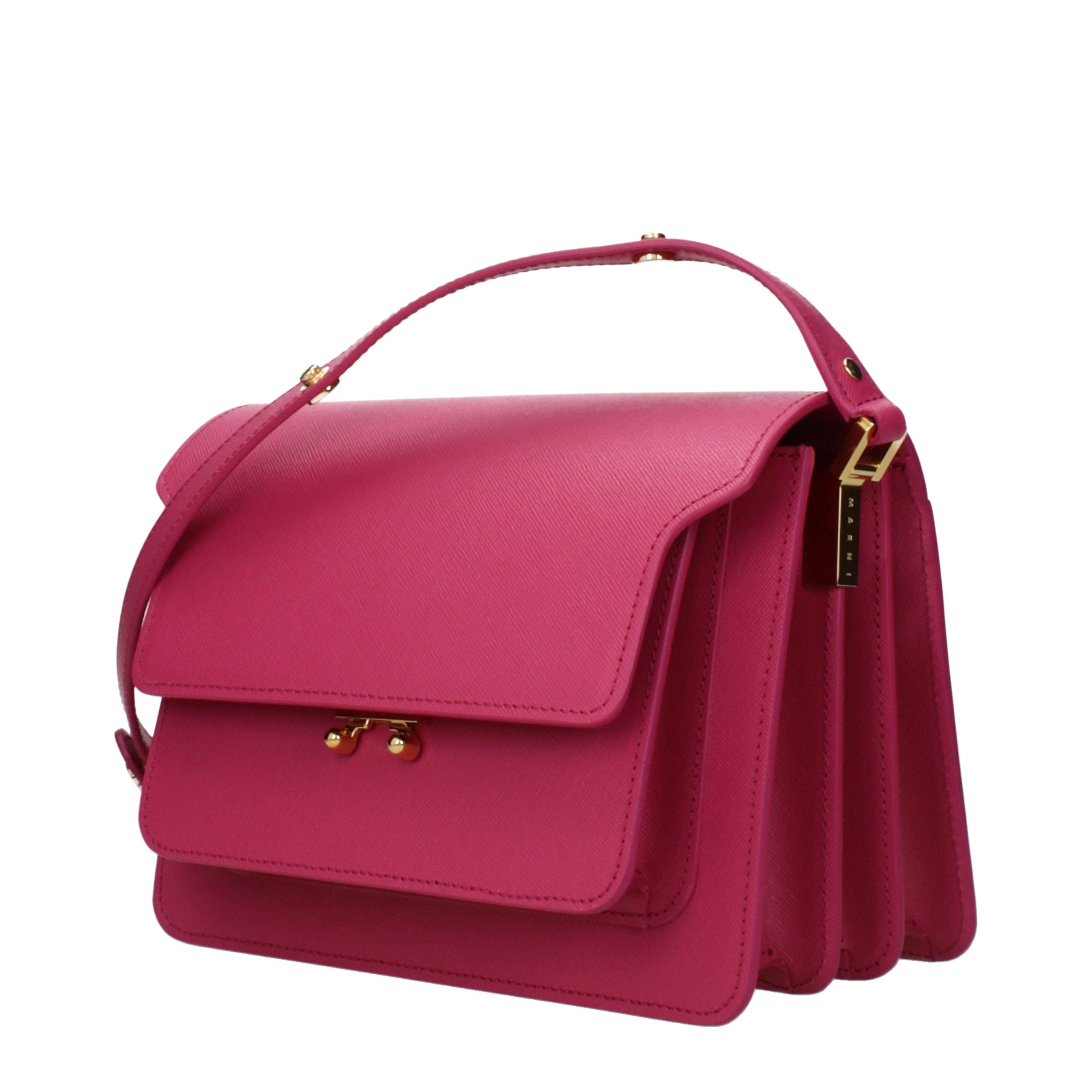 Marni Fuchsia Leather Shoulder Bag