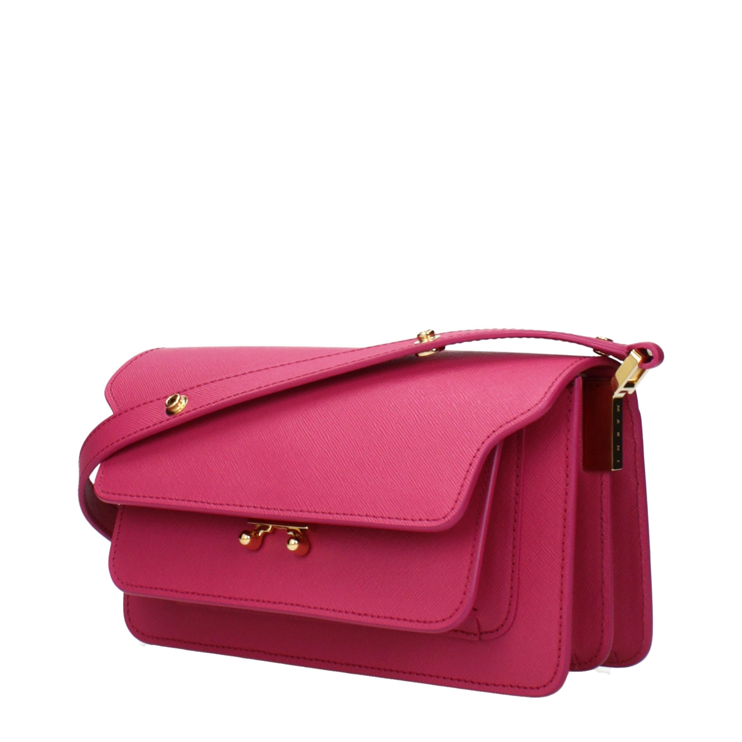 Marni Fuchsia Leather Shoulder Bag