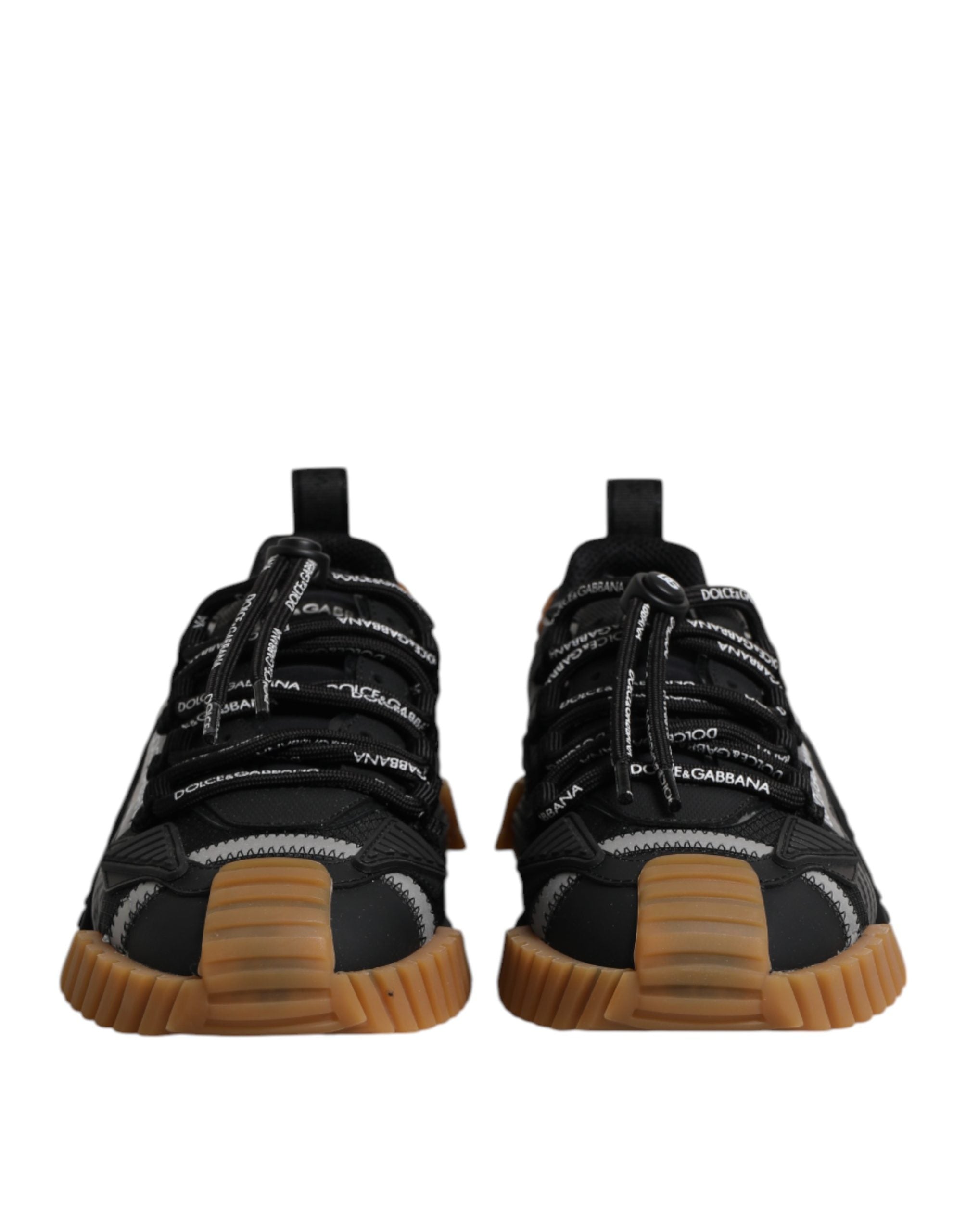 Dolce & Gabbana svarta och bruna NS1 låga sneakers med logotyp