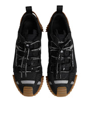 Dolce & Gabbana svarta och bruna NS1 låga sneakers med logotyp