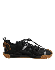 Dolce & Gabbana svarta och bruna NS1 låga sneakers med logotyp