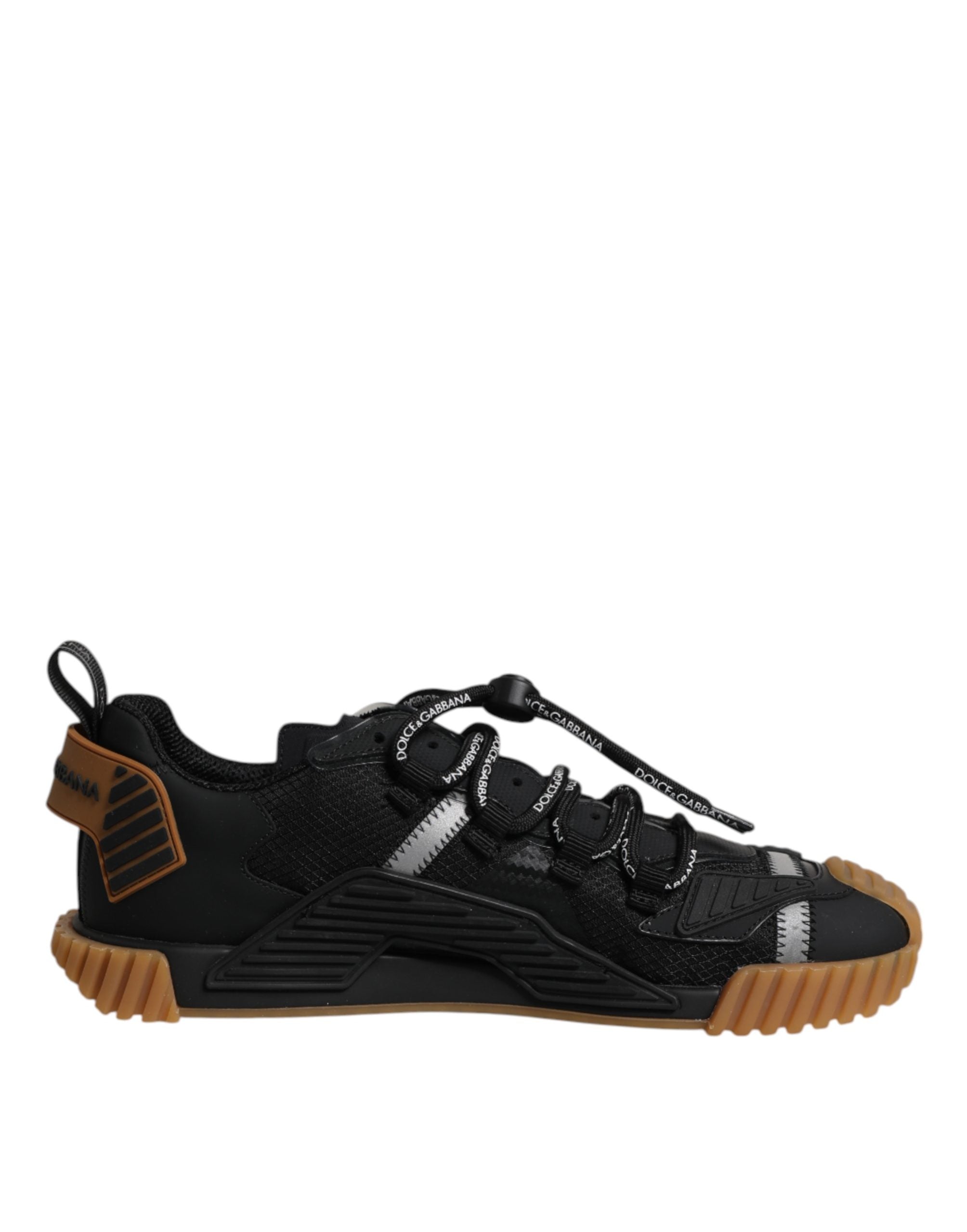 Dolce & Gabbana svarta och bruna NS1 låga sneakers med logotyp