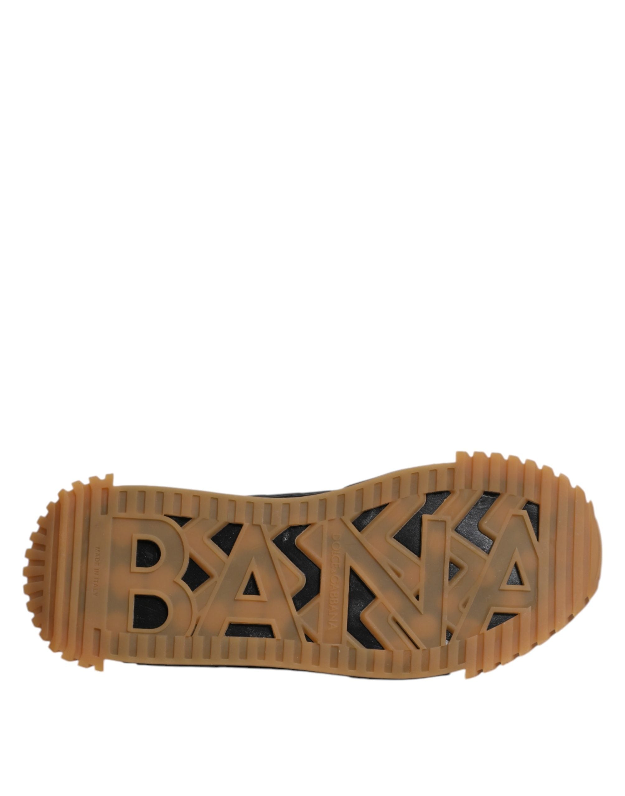 Dolce & Gabbana svarta och bruna NS1 låga sneakers med logotyp