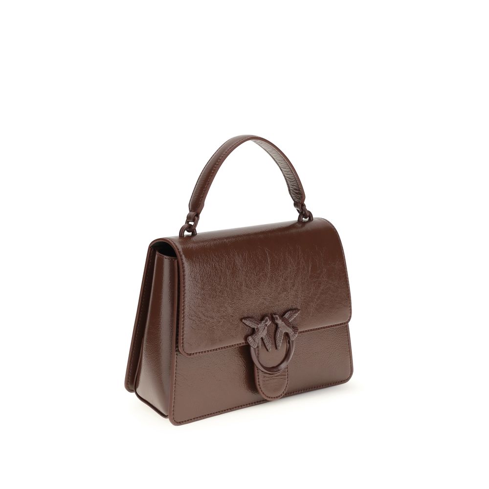 PINKO Brown Calf Leather Shoulder Bag