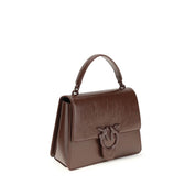 PINKO Brown Calf Leather Shoulder Bag