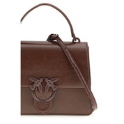 PINKO Brown Calf Leather Shoulder Bag