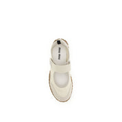 Miu Miu Beige Recycled Polyamide Ballet Flats