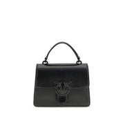PINKO Black Calf Leather Shoulder Bag
